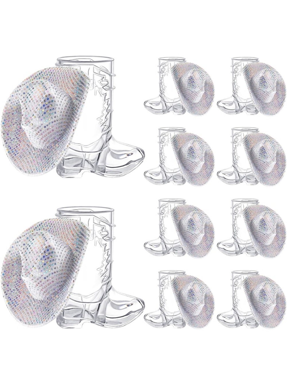 Mini Cowboy Boot Shot Glasses Mini Western Cowgirl Hat Tiny